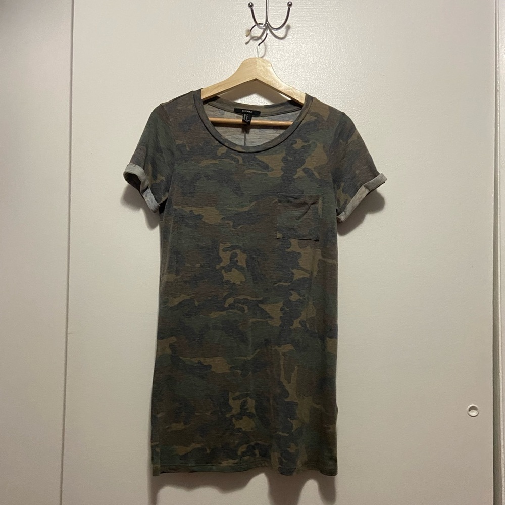 Camouflage T-shirt Dress